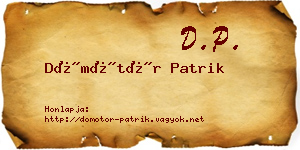 Dömötör Patrik névjegykártya